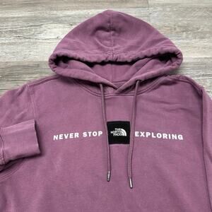 The‎ North Face Never Stop Exploring Purple Mens S Pullover Hoodie Sweatshirt